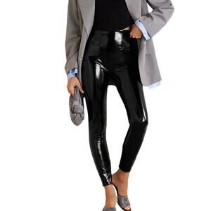 SPANX Faux patent-leather leggings size Small